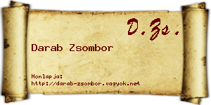 Darab Zsombor névjegykártya
